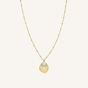 Rosefield Shell and pearl necklace – goudkleurig / zilverkleurig – productfoto 1