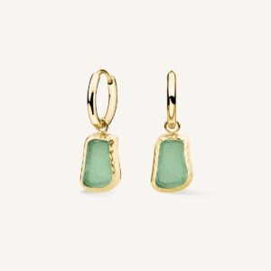 Rosefield Organic Jade oorbellen – goudkleurig / zilverkleurig – productfoto 1