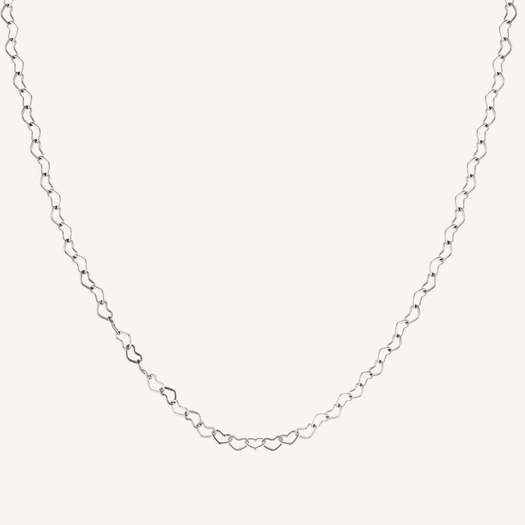 Rosefield Heart Chain ketting – goudkleurig / zilverkleurig – productfoto 2