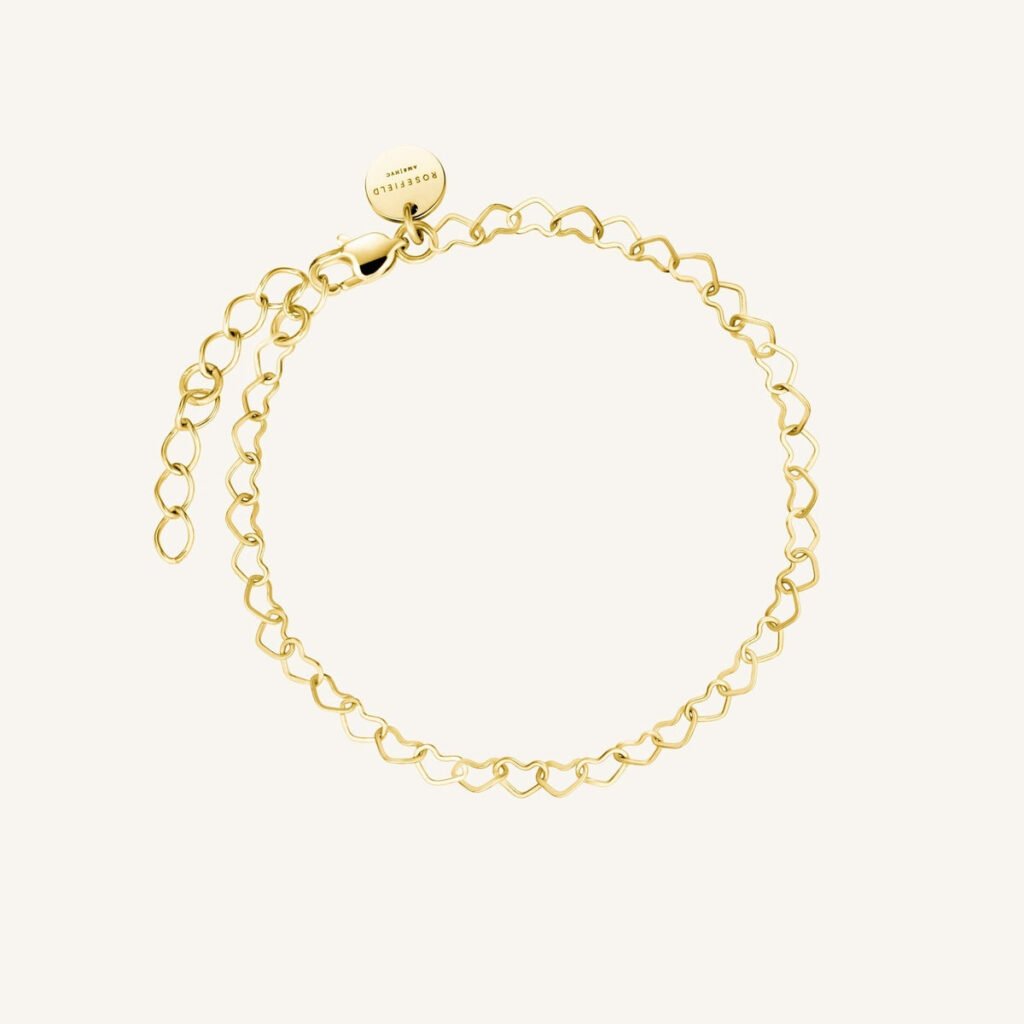 Rosefield Heart Chain armband – goudkleurig / zilverkleurig – productfoto 1