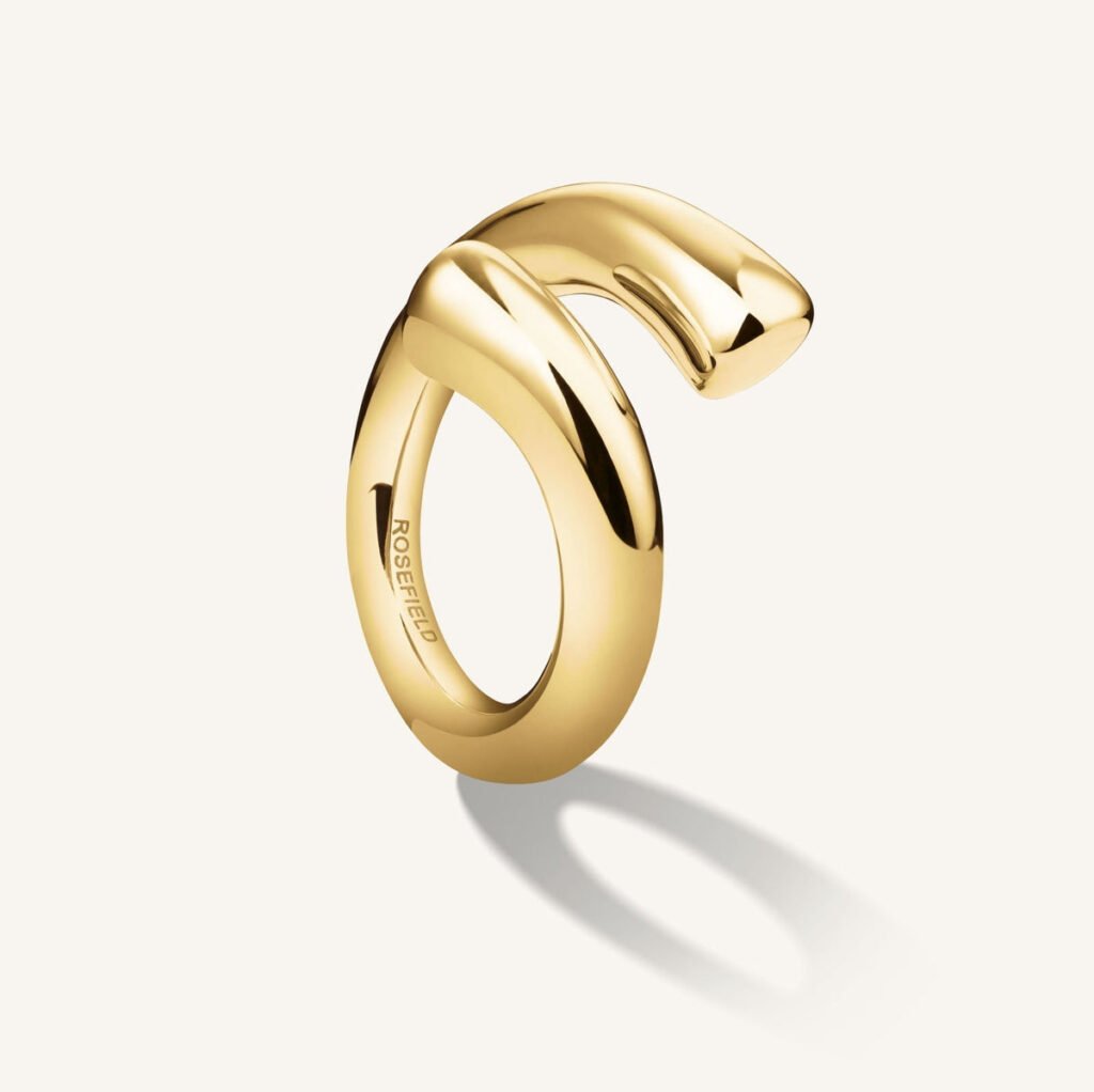 Rosefield Hugged ring – goudkleurig – productfoto 1