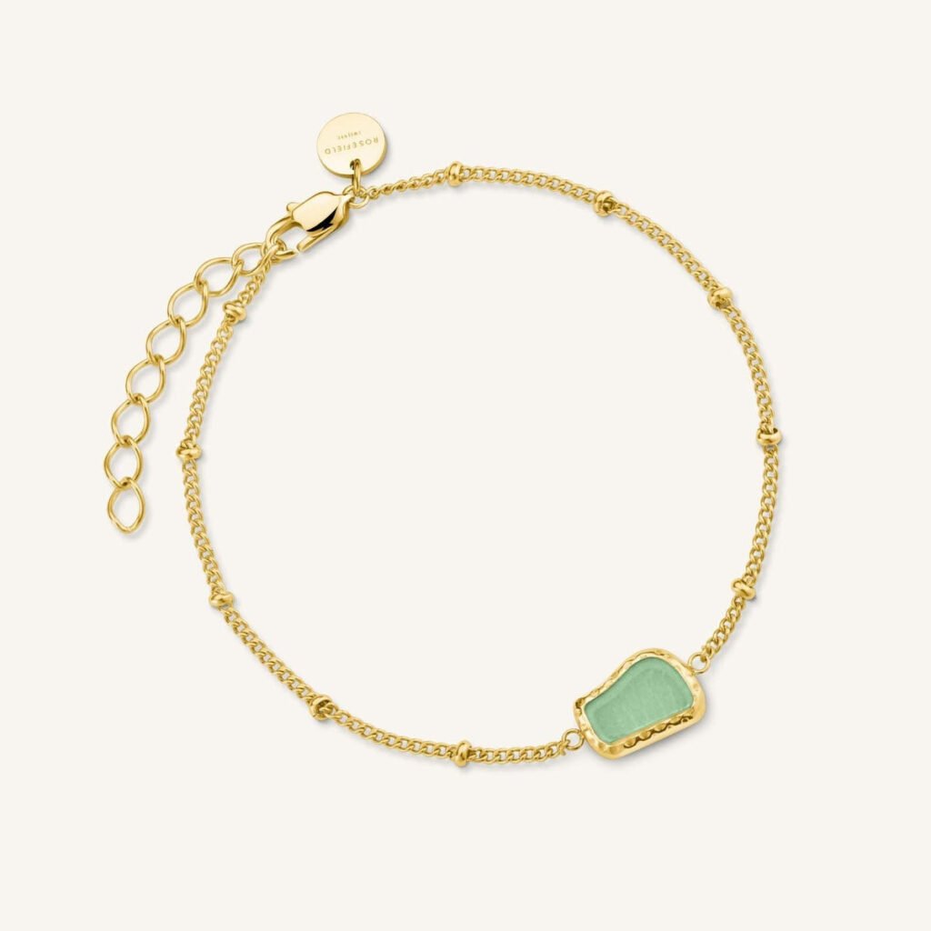 Rosefield Organic Jade armband – goudkleurig / zilverkleurig – productfoto 1