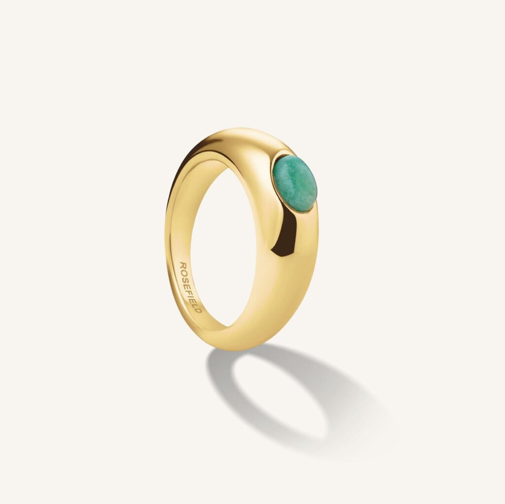 Rosefield Aventurine ring – goudkleurig – productfoto 1
