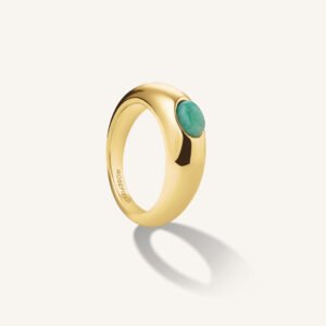 Rosefield Aventurine ring – goudkleurig – productfoto 1
