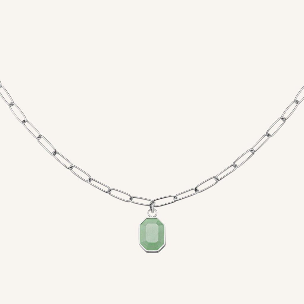 Rosefield Geometric Jade ketting – goudkleurig / zilverkleurig – productfoto 2