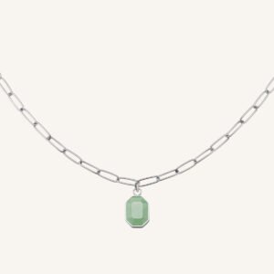 Rosefield Geometric Jade ketting – goudkleurig / zilverkleurig – productfoto 2