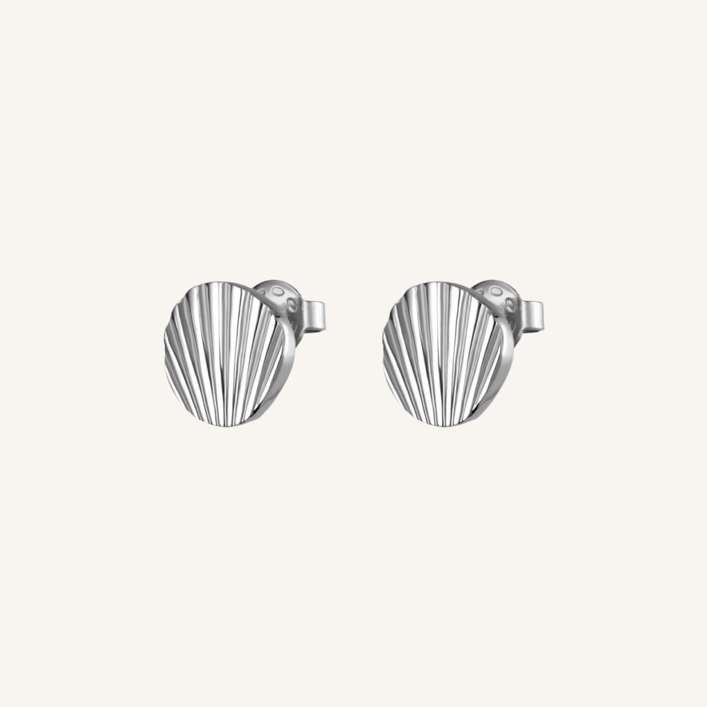 Rosefield Shell studs – goudkleurig / zilverkleurig – productfoto 2