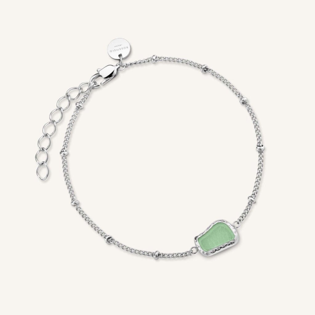Rosefield Organic Jade armband – goudkleurig / zilverkleurig – productfoto 2