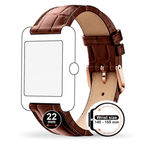 Ice-Watch horlogeband leather (22mm) – Brown Rose-Gold - Croco – 025403 – detailfoto 1