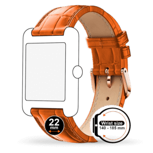 Ice-Watch horlogeband leather (22mm) – Cognac Rose-Gold - Croco – 025404 – detailfoto 1