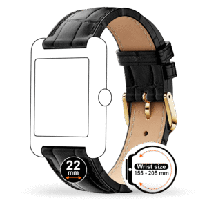 Ice-Watch horlogeband leather (22mm) – Black Gold - Croco – 025481 – detailfoto 1