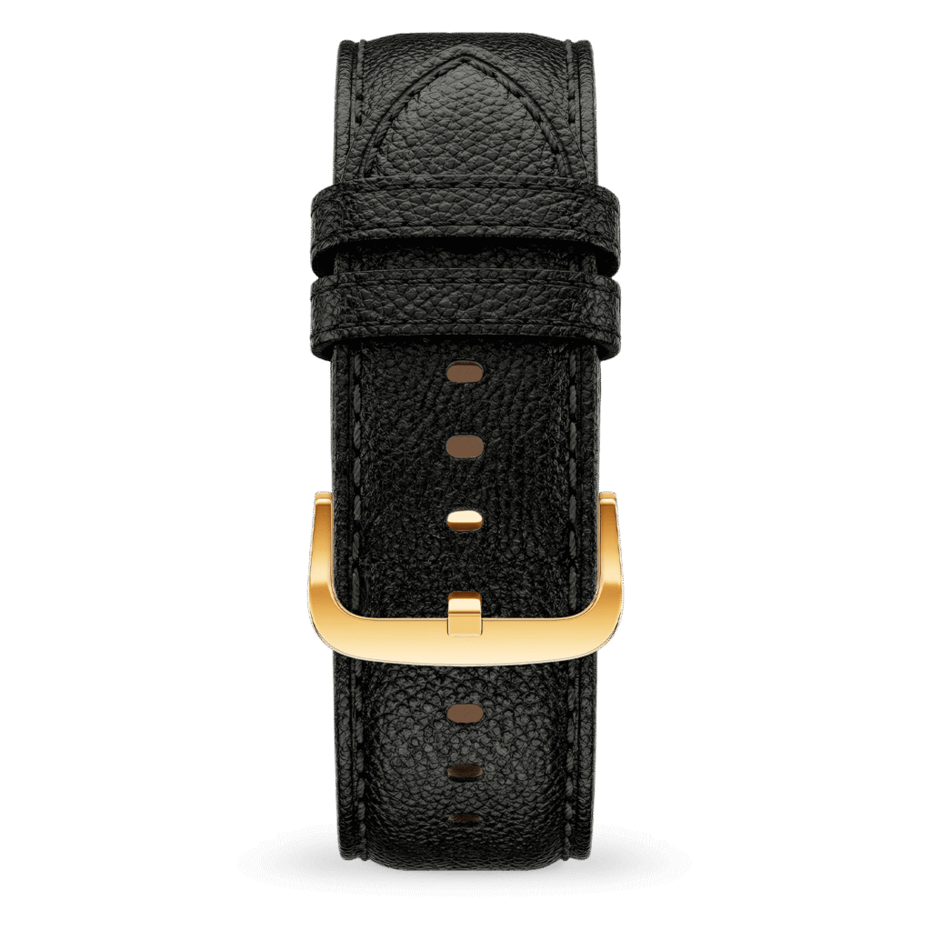 Ice-Watch horlogeband leather (22mm) – Black Gold - Grain – 025482 – productfoto