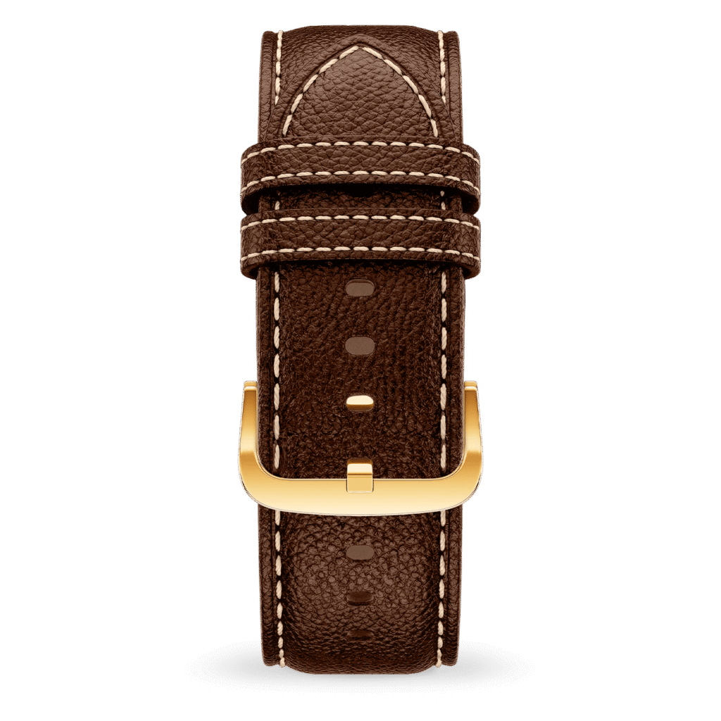 Ice-Watch horlogeband leather (22mm) – Choco Gold - Grain – 025641 – productfoto
