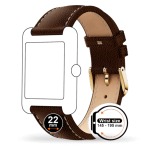Ice-Watch horlogeband leather (22mm) – Choco Gold - Grain – 025641 – detailfoto 1