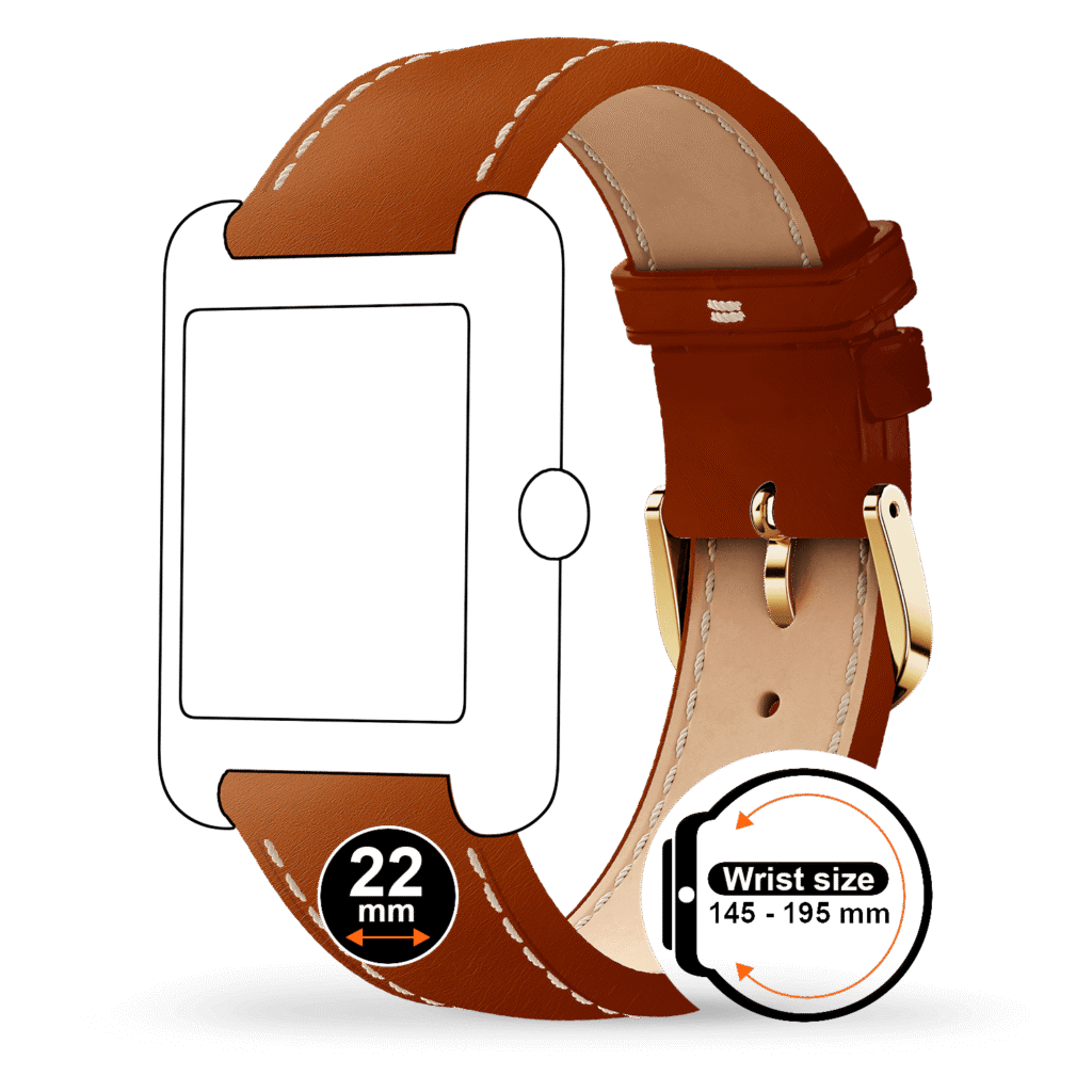 Ice-Watch horlogeband leather (22mm) – Camel Gold - Smooth – 025642 – detailfoto 1