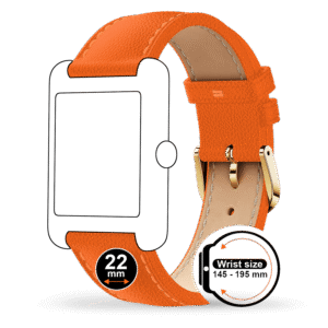 Ice-Watch horlogeband leather (22mm) – Orange Gold - Grain – 025643 – detailfoto 1