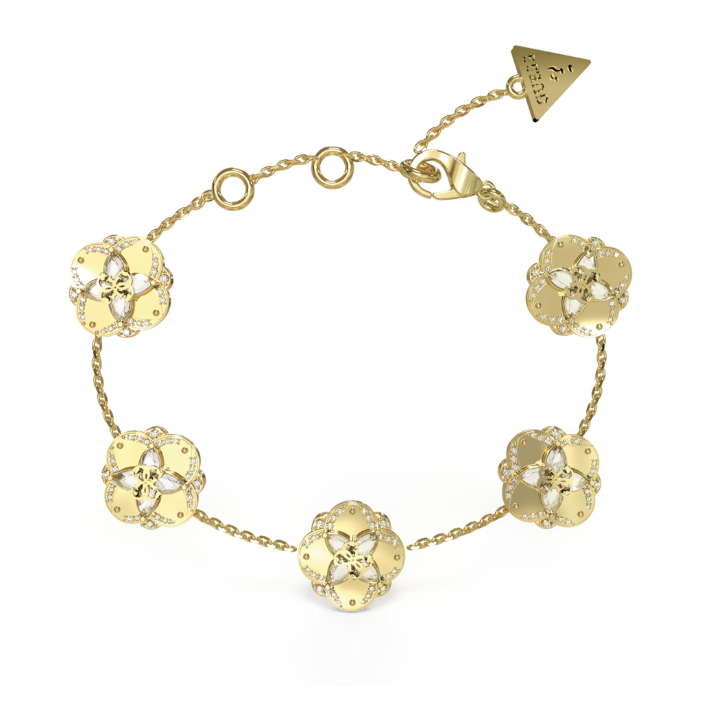 GUESS Wild Flower damesarmband goudkleurig