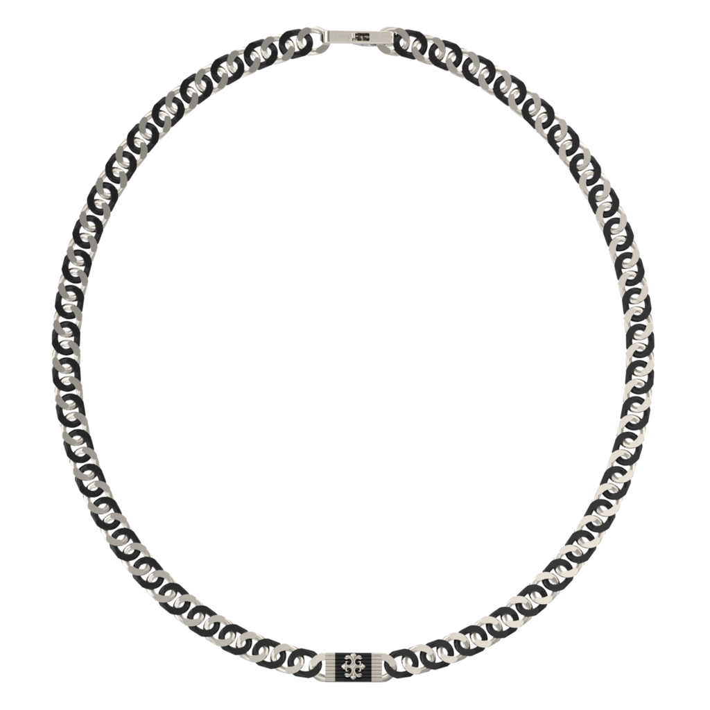 GUESS Rebel Moon herenketting zilverkleurig