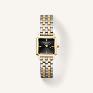 Rosefield Boxelle Black Duotone horloge – bicolor / goudkleurig / zwart – productfoto 1