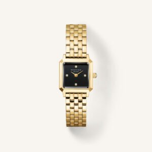 Rosefield Boxelle Black Crystals horloge – goudkleurig / zwart – productfoto 1