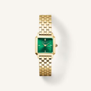 Rosefield Boxelle Emerald horloge – goudkleurig / groen – productfoto 1