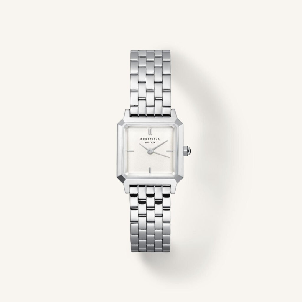 Rosefield Boxelle horloge – zilverkleurig – productfoto 1