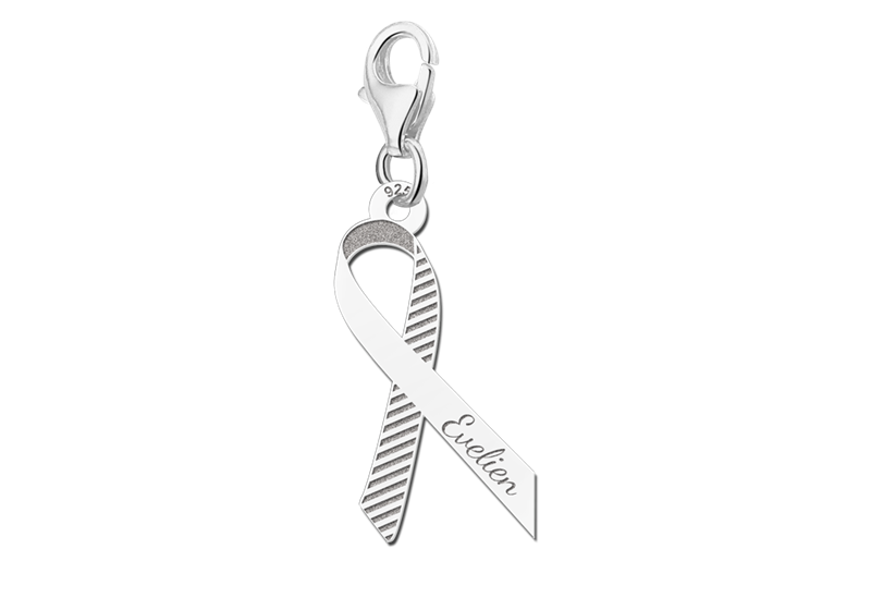 Bedel voor Pink Ribbon met streepjes — afbeelding 1