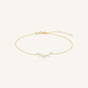 Rosefield Constellation armband – 14 karaat goud met labdiamanten – productfoto 1