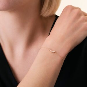 Rosefield Constellation armband – 14 karaat goud met labdiamanten – productfoto 2