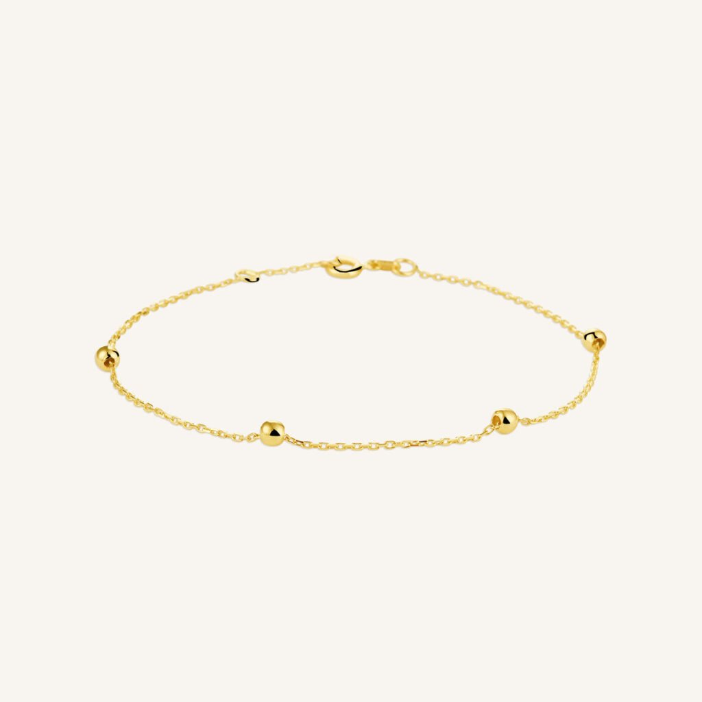 Rosefield Sphere Chain armband – 14 karaat goud | FBABG-F084 – productfoto