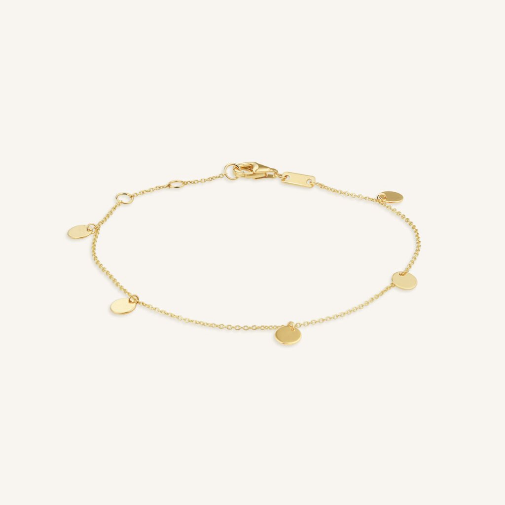 Rosefield 5 Round armband – 14 karaat goud – productfoto 1