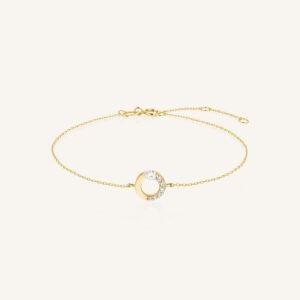 Rosefield Eclipse armband – 14 karaat goud met labdiamanten – productfoto 1