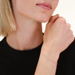 Rosefield Soleil armband – 14 karaat goud met labdiamanten – productfoto 2