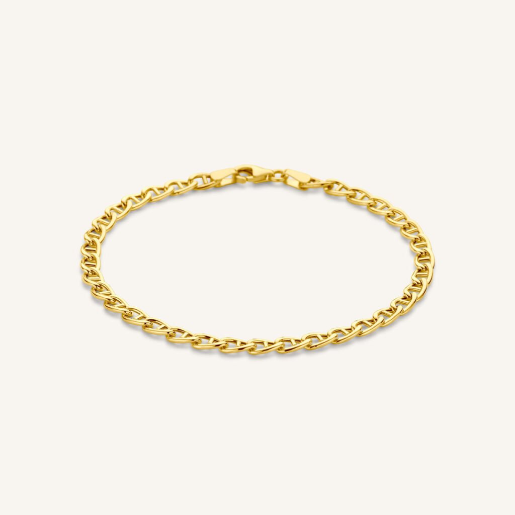 Rosefield Link armband – 14 karaat goud | FBFBG-F194 – productfoto