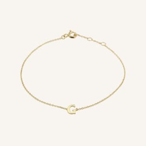 Rosefield Initial armband G – 14 karaat goud – productfoto 1