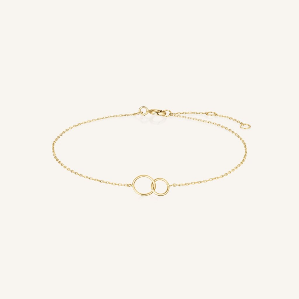 Rosefield Links armband – 14 karaat goud – productfoto 1