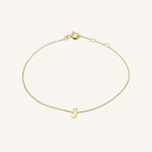 Rosefield Initial armband J – 14 karaat goud – productfoto 1