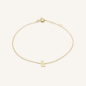 Rosefield Initial armband L – 14 karaat goud – productfoto 1