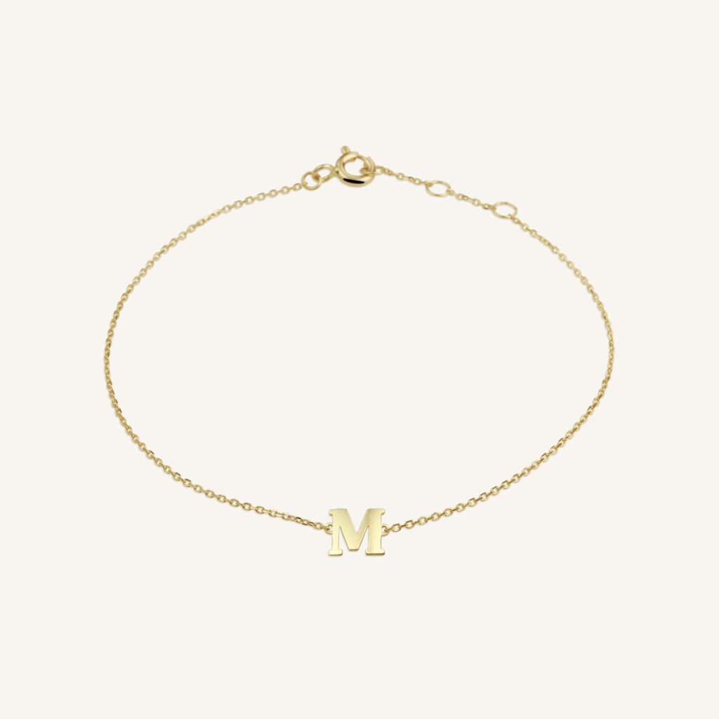 Rosefield Initial armband M – 14 karaat goud – productfoto 1
