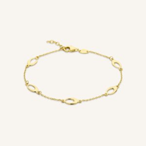 Rosefield Oval armband – 14 karaat goud – productfoto 1