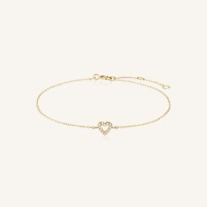 Rosefield Heart armband – 14 karaat goud met labdiamanten – productfoto 1