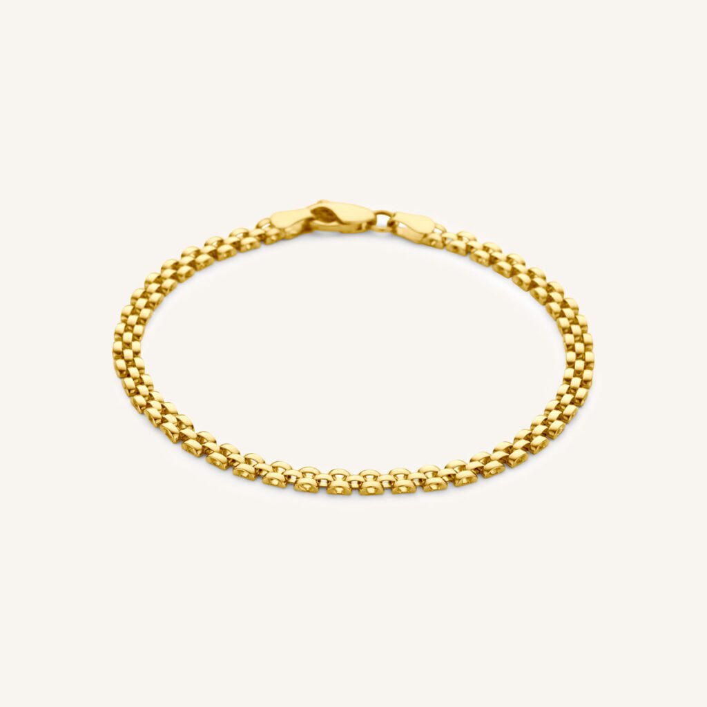 Rosefield Panthere Chain armband – 14 karaat goud – productfoto 1