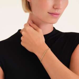 Rosefield Panthere Chain armband – 14 karaat goud – productfoto 2