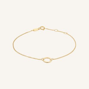 Rosefield Hallow Coin armband – 14 karaat goud – productfoto 1