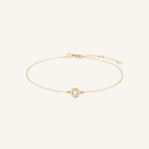 Rosefield Stellar Solitaire armband – 14 karaat goud met labdiamanten – productfoto 1