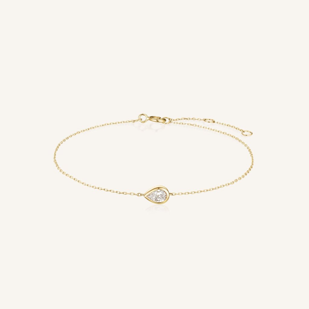 Rosefield Marquise armband – 14 karaat goud met labdiamanten – productfoto 1