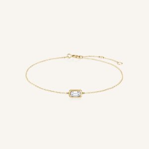 Rosefield Eterna Square armband – 14 karaat goud met labdiamanten – productfoto 1