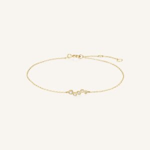 Rosefield Wave armband – 14 karaat goud met labdiamanten – productfoto 1