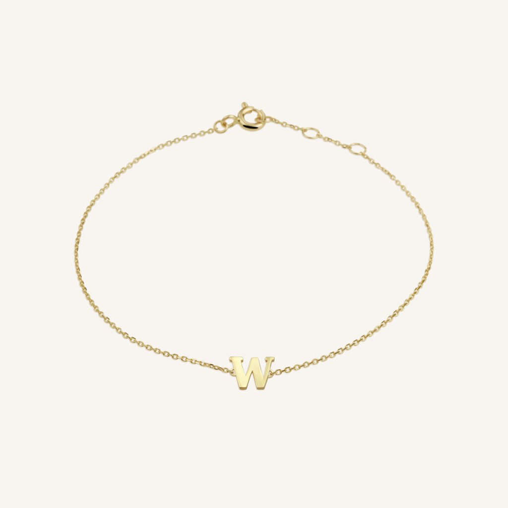 Rosefield Initial armband W – 14 karaat goud – productfoto 1