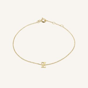 Rosefield Initial armband Z – 14 karaat goud – productfoto 1